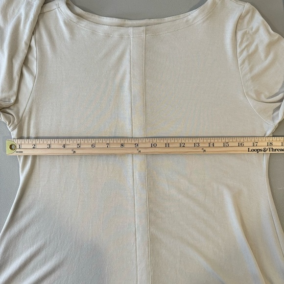 Soft Surroundings 3/4 Sleeve Jersey Knit Tunic Ivory Size Medium - Picture 11 of 11